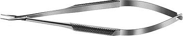 Barraquer Needle Holder 10mm Curved Fine Knurled Handle